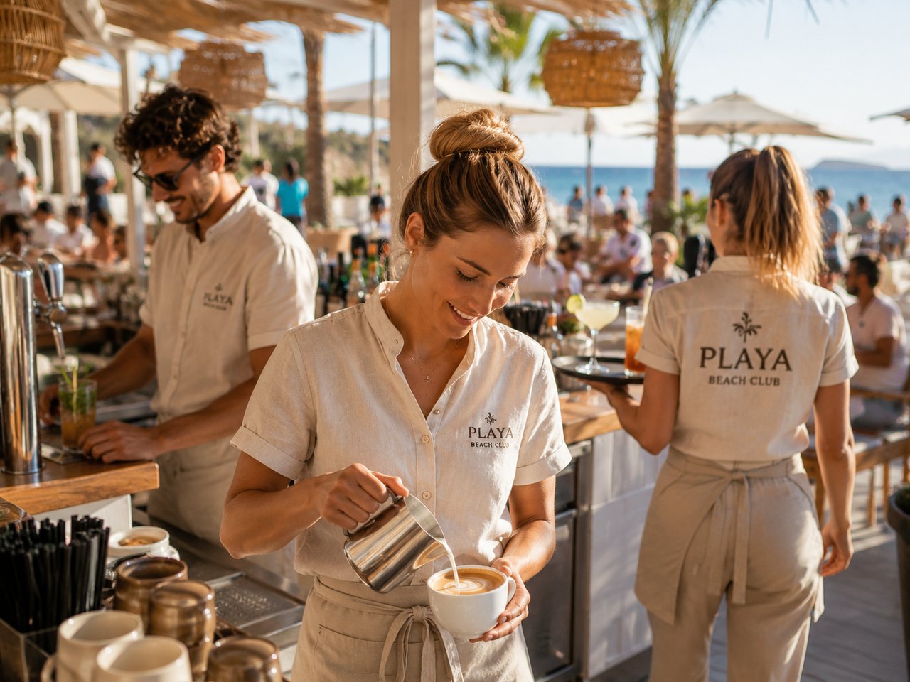 Beach Club · Playa de Palma — Ein Look für 35 Grad